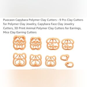 Capybara Clay Cutters 9 piece NEW